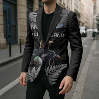 New Zealand Rugby Custom Blazer Glory Be To Black Silver-fern - Polynesian Pride