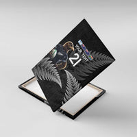 New Zealand Rugby Custom Canvas Wall Art Glory Be To Black Silver-fern - Polynesian Pride