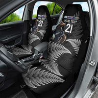 New Zealand Rugby Custom Car Seat Cover Glory Be To Black Silver-fern - Polynesian Pride