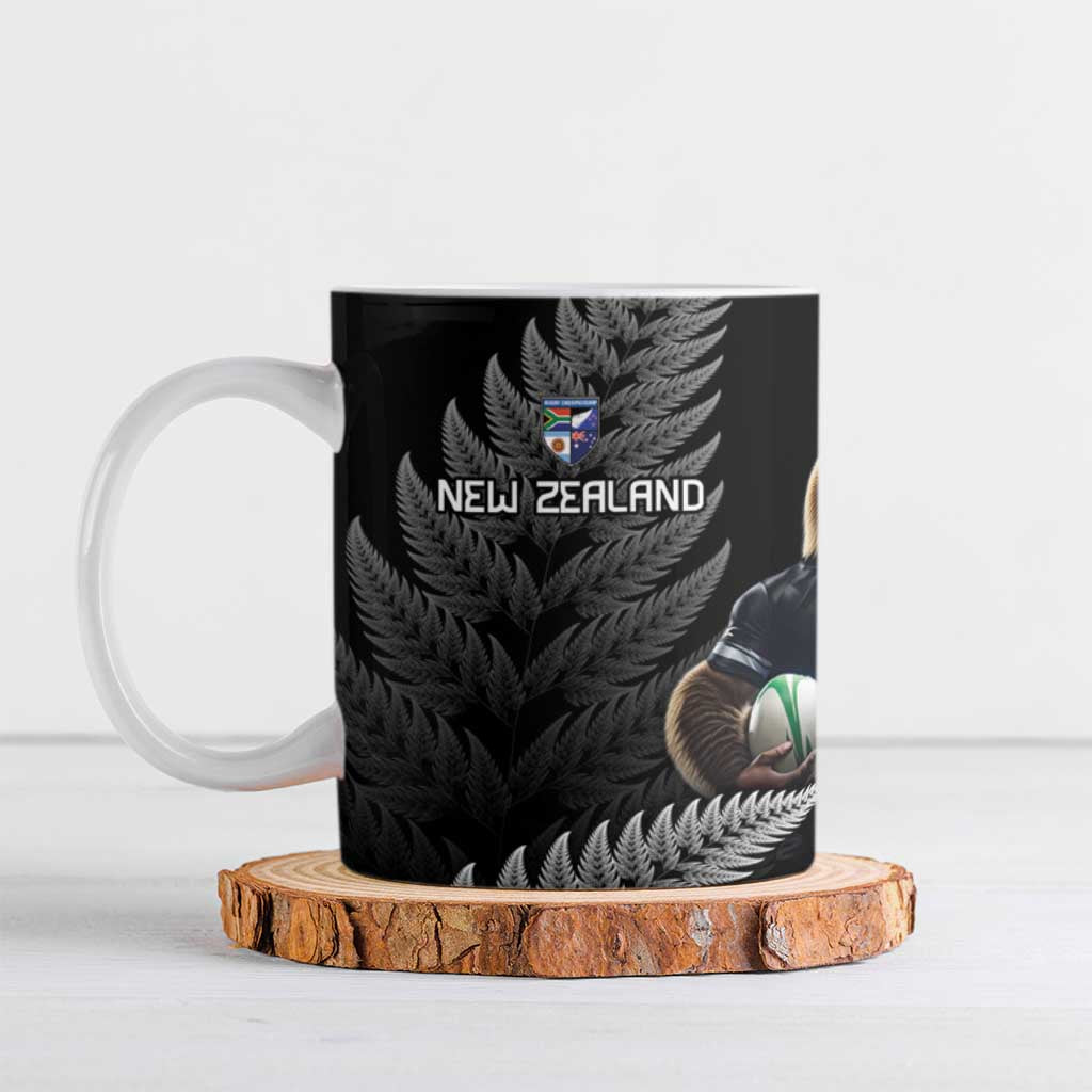 New Zealand Rugby Custom Ceramic Mug Glory Be To Black Silver-fern - Polynesian Pride
