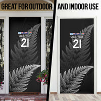 New Zealand Rugby Custom Door Cover Glory Be To Black Silver-fern - Polynesian Pride