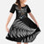 New Zealand Rugby Custom Family Matching Tank Maxi Dress and Hawaiian Shirt Glory Be To Black Silver-fern - Polynesian Pride