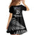 New Zealand Rugby Custom Family Matching Tank Maxi Dress and Hawaiian Shirt Glory Be To Black Silver-fern - Polynesian Pride