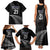 New Zealand Rugby Custom Family Matching Tank Maxi Dress and Hawaiian Shirt Glory Be To Black Silver-fern - Polynesian Pride