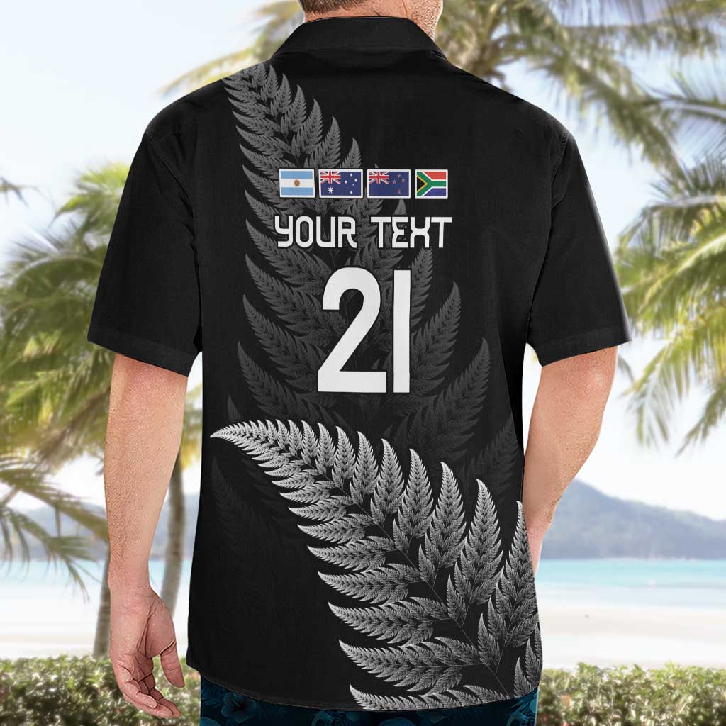 New Zealand Rugby Custom Hawaiian Shirt Glory Be To Black Silver-fern - Polynesian Pride