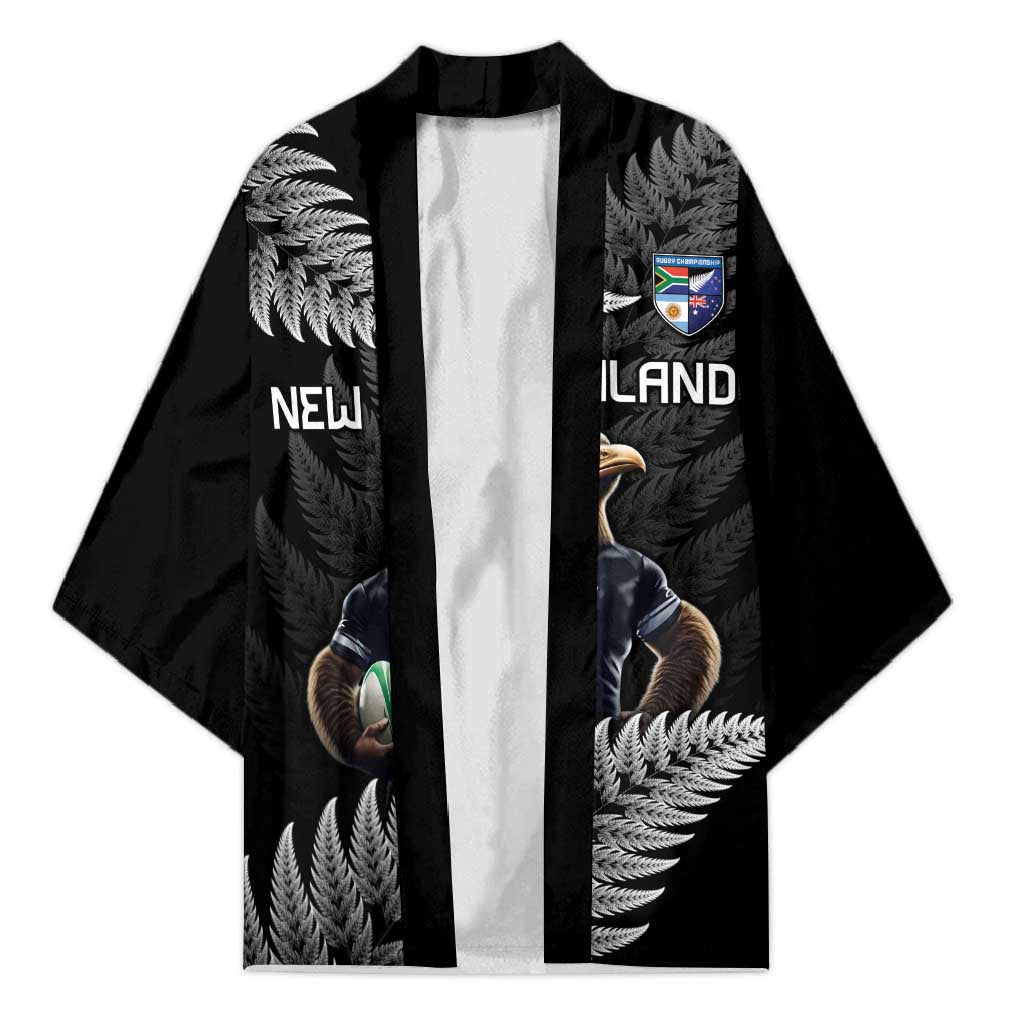 New Zealand Rugby Custom Kimono Glory Be To Black Silver-fern - Polynesian Pride
