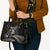 New Zealand Rugby Custom Leather Bag Glory Be To Black Silver-fern - Polynesian Pride