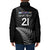 New Zealand Rugby Custom Padded Jacket Glory Be To Black Silver-fern - Polynesian Pride