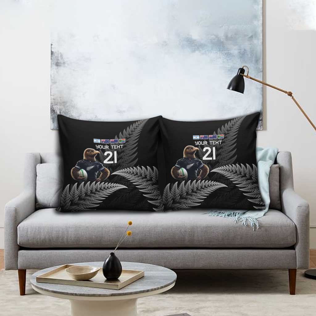 New Zealand Rugby Custom Pillow Cover Glory Be To Black Silver-fern - Polynesian Pride