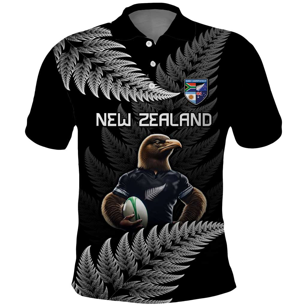 New Zealand Rugby Custom Polo Shirt Glory Be To Black Silver-fern - Polynesian Pride