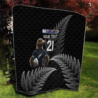 New Zealand Rugby Custom Quilt Glory Be To Black Silver-fern - Polynesian Pride