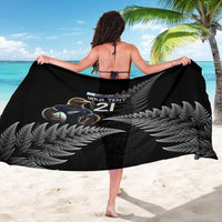 New Zealand Rugby Custom Sarong Glory Be To Black Silver-fern - Polynesian Pride