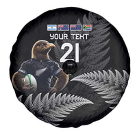 New Zealand Rugby Custom Spare Tire Cover Glory Be To Black Silver-fern - Polynesian Pride