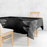 New Zealand Rugby Custom Tablecloth Glory Be To Black Silver-fern - Polynesian Pride