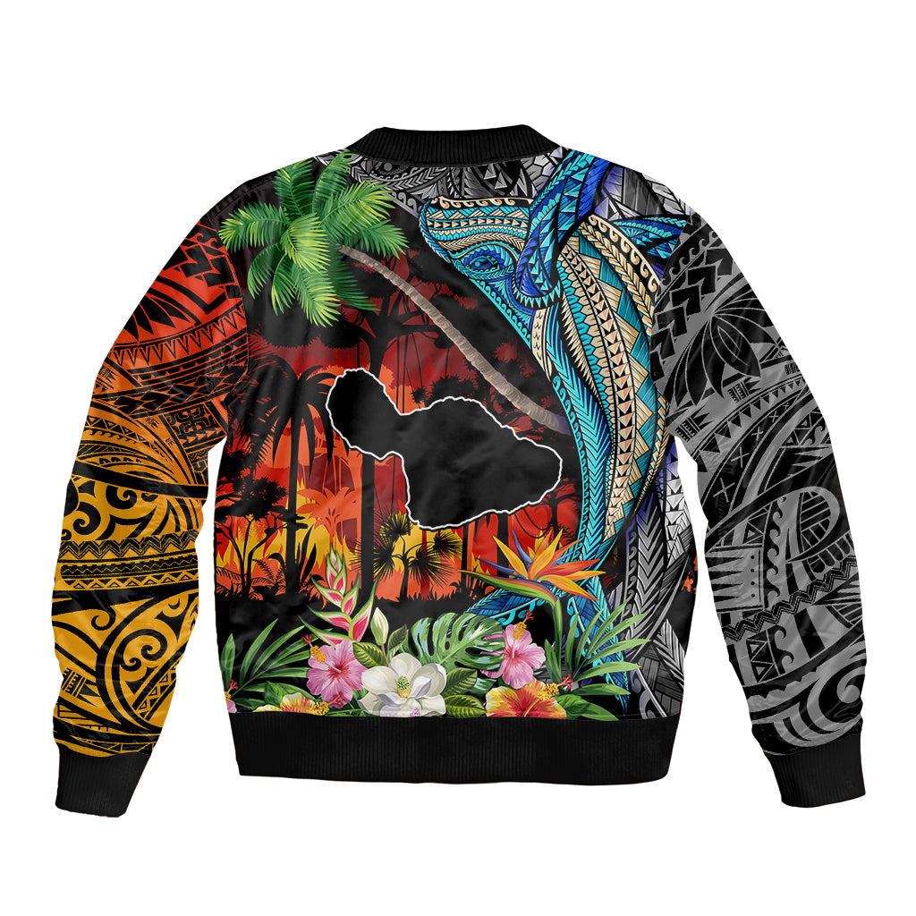 Hawaii Strong Maui Wildfire Bomber Jacket Pray For Lahaina Maui LT9 - Polynesian Pride