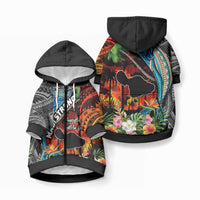 Hawaii Strong Maui Wildfire Pet Hoodie Pray For Lahaina Maui LT9 Zip-up Black - Polynesian Pride