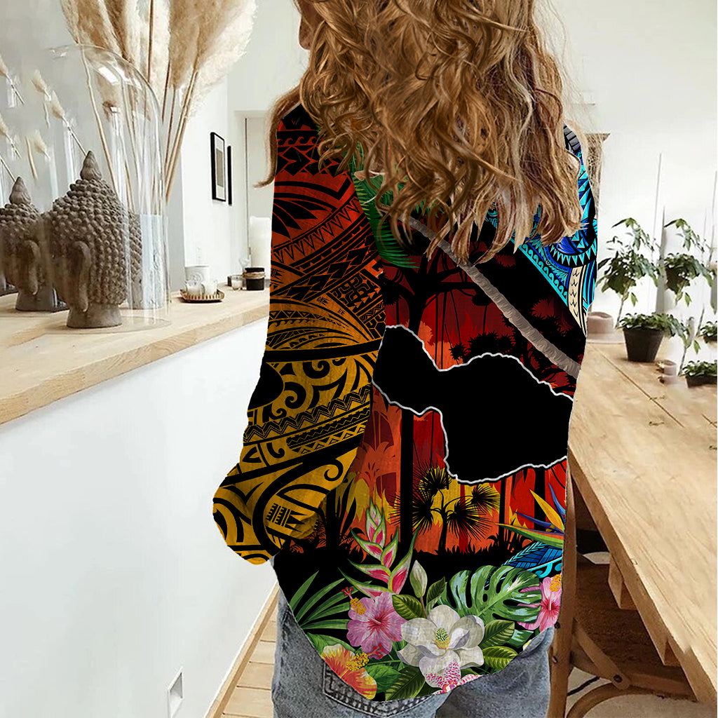 Hawaii Strong Maui Wildfire Women Casual Shirt Pray For Lahaina Maui LT9 - Polynesian Pride