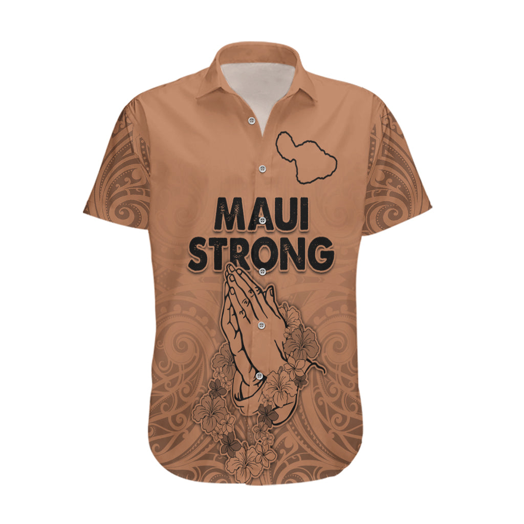 Hawaii Strong Maui Wildfire Hawaiian Shirt No1 LT9 Gold - Polynesian Pride