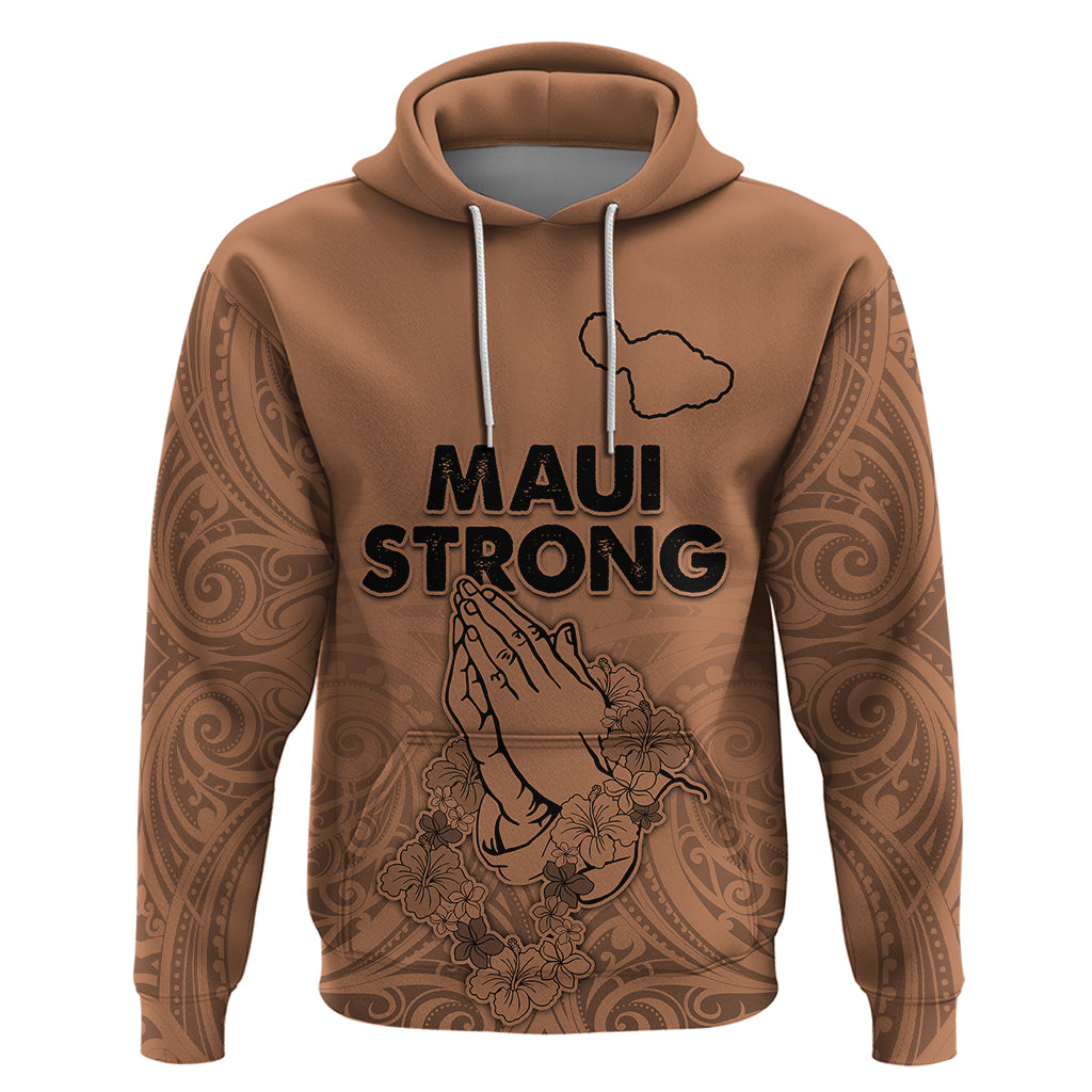 Hawaii Strong Maui Wildfire Hoodie No1 LT9 Pullover Hoodie Gold - Polynesian Pride