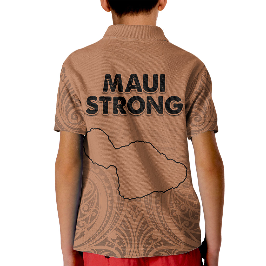 Hawaii Strong Maui Wildfire Kid Polo Shirt No1 LT9 - Polynesian Pride