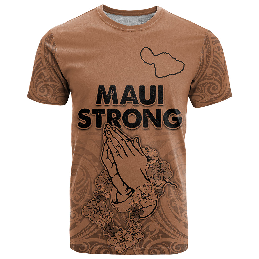 Hawaii Strong Maui Wildfire T Shirt No1 LT9 Gold - Polynesian Pride