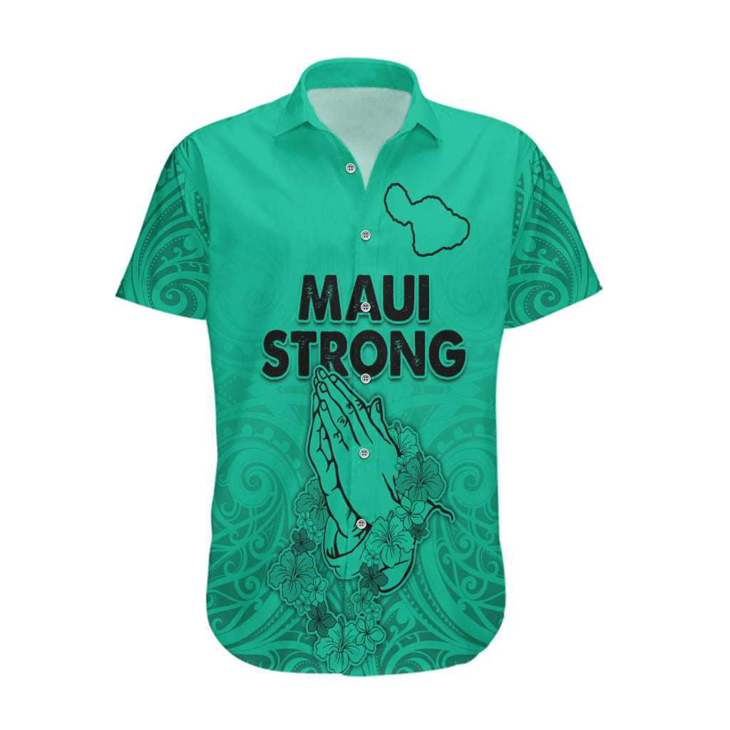 Hawaii Strong Maui Wildfire Hawaiian Shirt No2 LT9 Green - Polynesian Pride