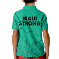 Hawaii Strong Maui Wildfire Kid Polo Shirt No2 LT9 - Polynesian Pride