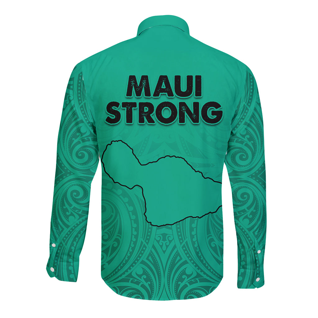 Hawaii Strong Maui Wildfire Long Sleeve Button Shirt No2 LT9 - Polynesian Pride