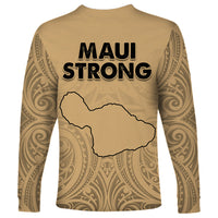 Hawaii Strong Maui Wildfire Long Sleeve Shirt No3 LT9 - Polynesian Pride