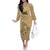 Hawaii Strong Maui Wildfire Off The Shoulder Long Sleeve Dress No3 LT9 Women Nude - Polynesian Pride