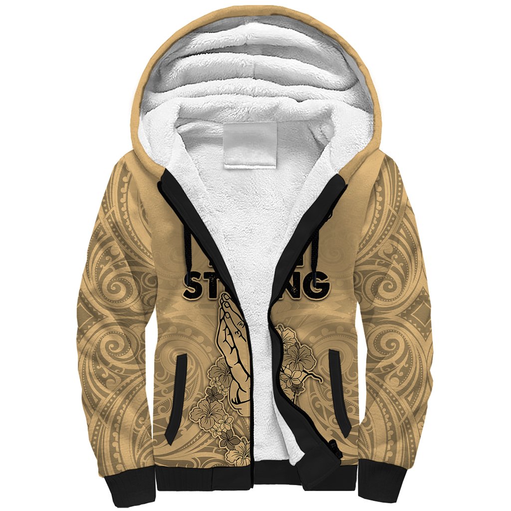 Hawaii Strong Maui Wildfire Sherpa Hoodie No3 LT9 Unisex Nude - Polynesian Pride