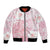 Japan Sakura Floral with Polynesian Vibe Bomber Jacket