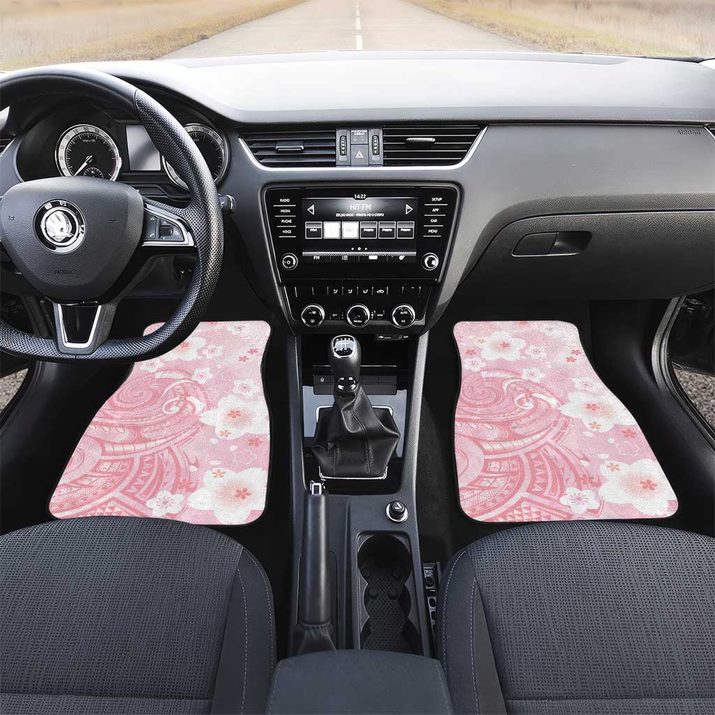 Japan Sakura Floral with Polynesian Vibe Car Mats