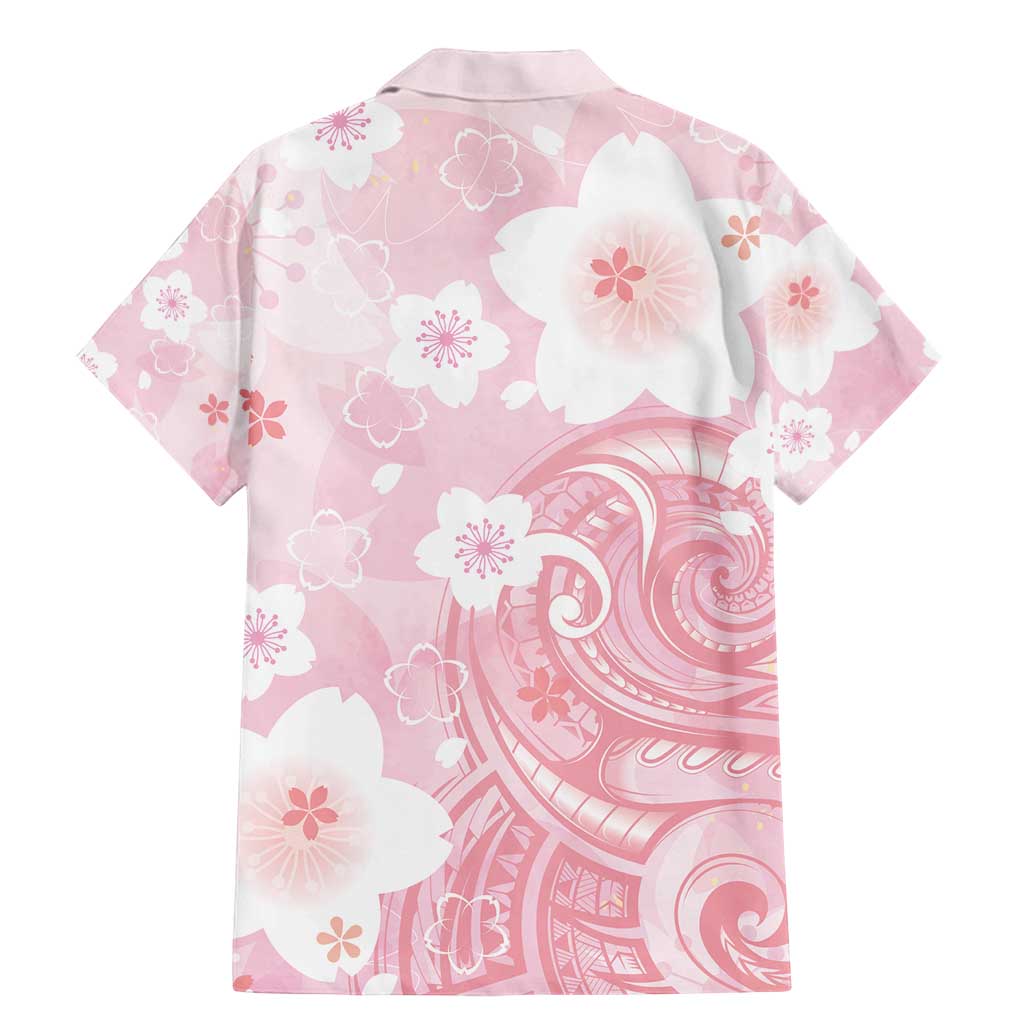 Japan Sakura Floral with Polynesian Vibe Family Matching Mermaid Dress and Hawaiian Shirt LT9 - Polynesian Pride