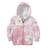 Japan Sakura Floral with Polynesian Vibe Kid Hoodie