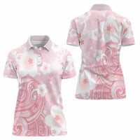 Japan Sakura Floral with Polynesian Vibe Women Polo Shirt