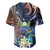 Marshall Islands Kwajalein Atoll Baseball Jersey Plumeria Sea Turtle with Polynesian Tribal