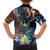 Marshall Islands Kwajalein Atoll Kid Hawaiian Shirt Plumeria Sea Turtle with Polynesian Tribal