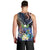 Marshall Islands Kwajalein Atoll Men Tank Top Plumeria Sea Turtle with Polynesian Tribal