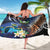 Marshall Islands Kwajalein Atoll Sarong Plumeria Sea Turtle with Polynesian Tribal