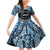 Personalised Nukuoro Micronesia Atoll Family Matching Off Shoulder Short Dress and Hawaiian Shirt with Pacific Coral Reef
