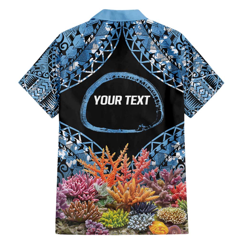 Personalised Nukuoro Micronesia Atoll Family Matching Short Sleeve Bodycon Dress and Hawaiian Shirt with Pacific Coral Reef LT9 - Polynesian Pride