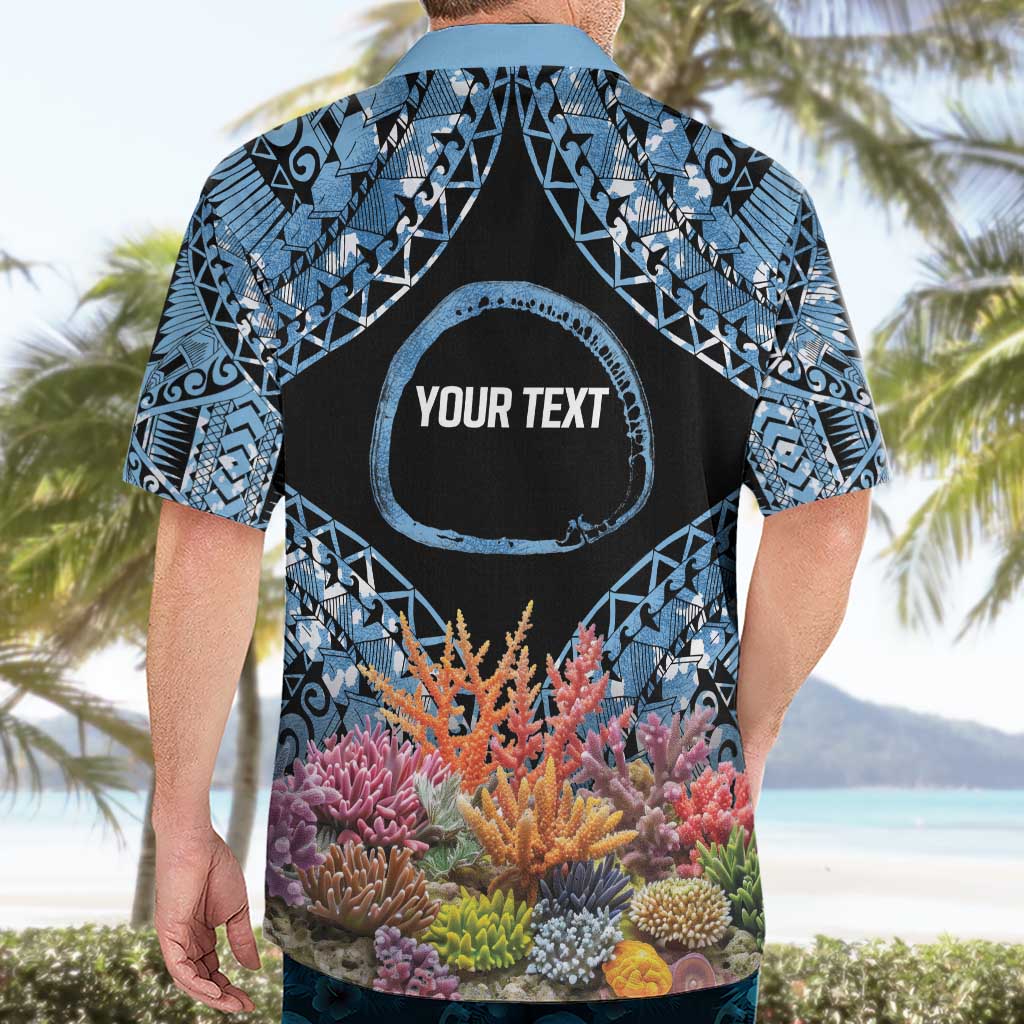 Personalised Nukuoro Micronesia Atoll Hawaiian Shirt with Pacific Coral Reef