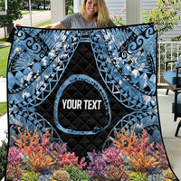 Personalised Nukuoro Micronesia Atoll Quilt with Pacific Coral Reef LT9 Blue - Polynesian Pride