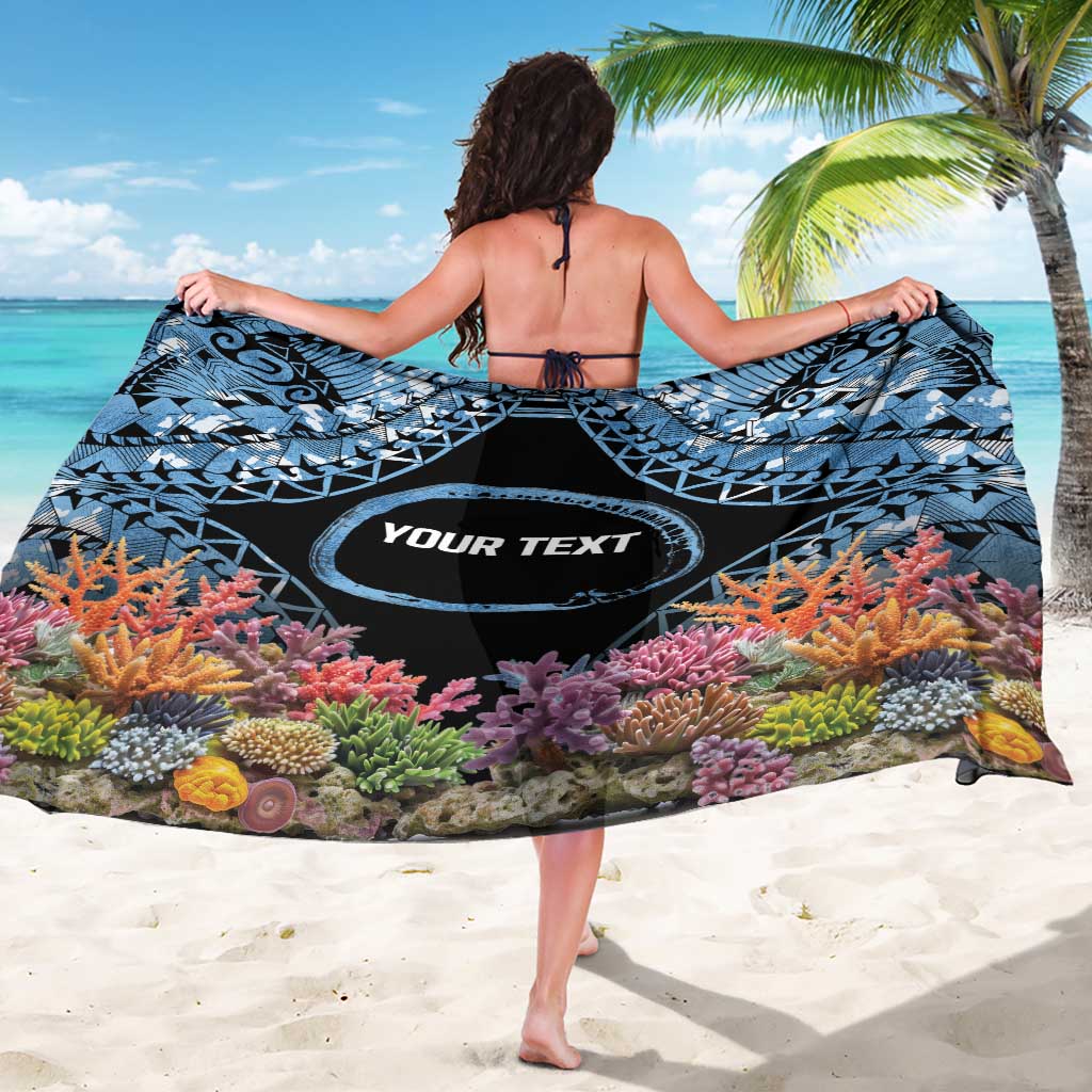 Personalised Nukuoro Micronesia Atoll Sarong with Pacific Coral Reef