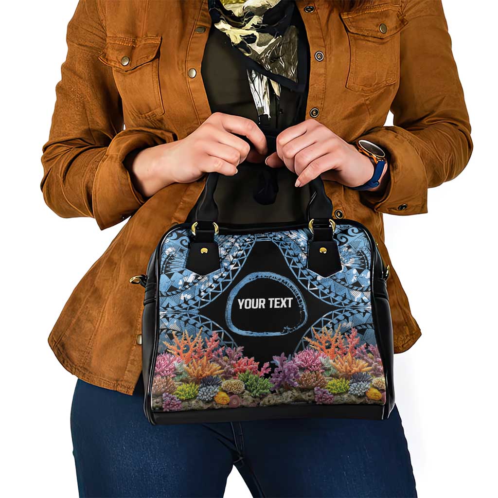 Personalised Nukuoro Micronesia Atoll Shoulder Handbag with Pacific Coral Reef