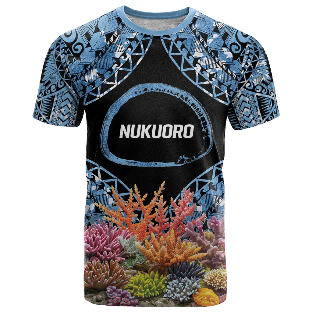 Personalised Nukuoro Micronesia Atoll T Shirt with Pacific Coral Reef