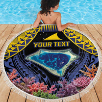 Tokelau Atafu Atoll Personalised Beach Blanket Pacific Coral Reef Vibe