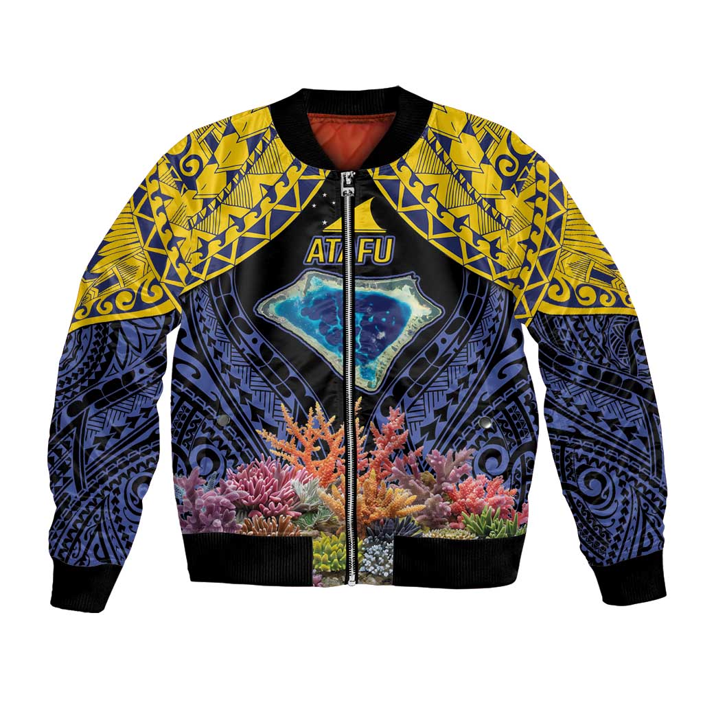 Tokelau Atafu Atoll Personalised Bomber Jacket Pacific Coral Reef Vibe