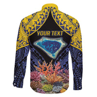 Tokelau Atafu Atoll Personalised Family Matching Off The Shoulder Long Sleeve Dress and Hawaiian Shirt Pacific Coral Reef Vibe